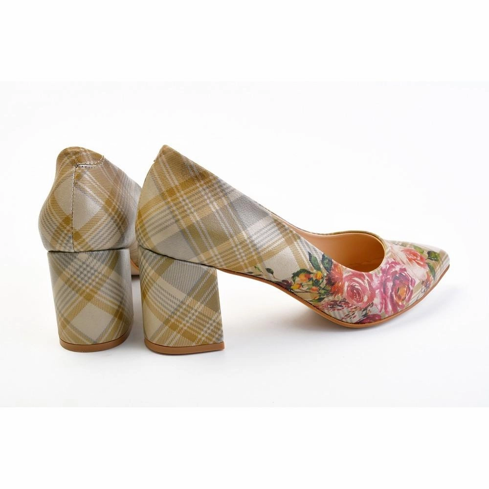 Career Heel Shoes DB306 Stretchable Material