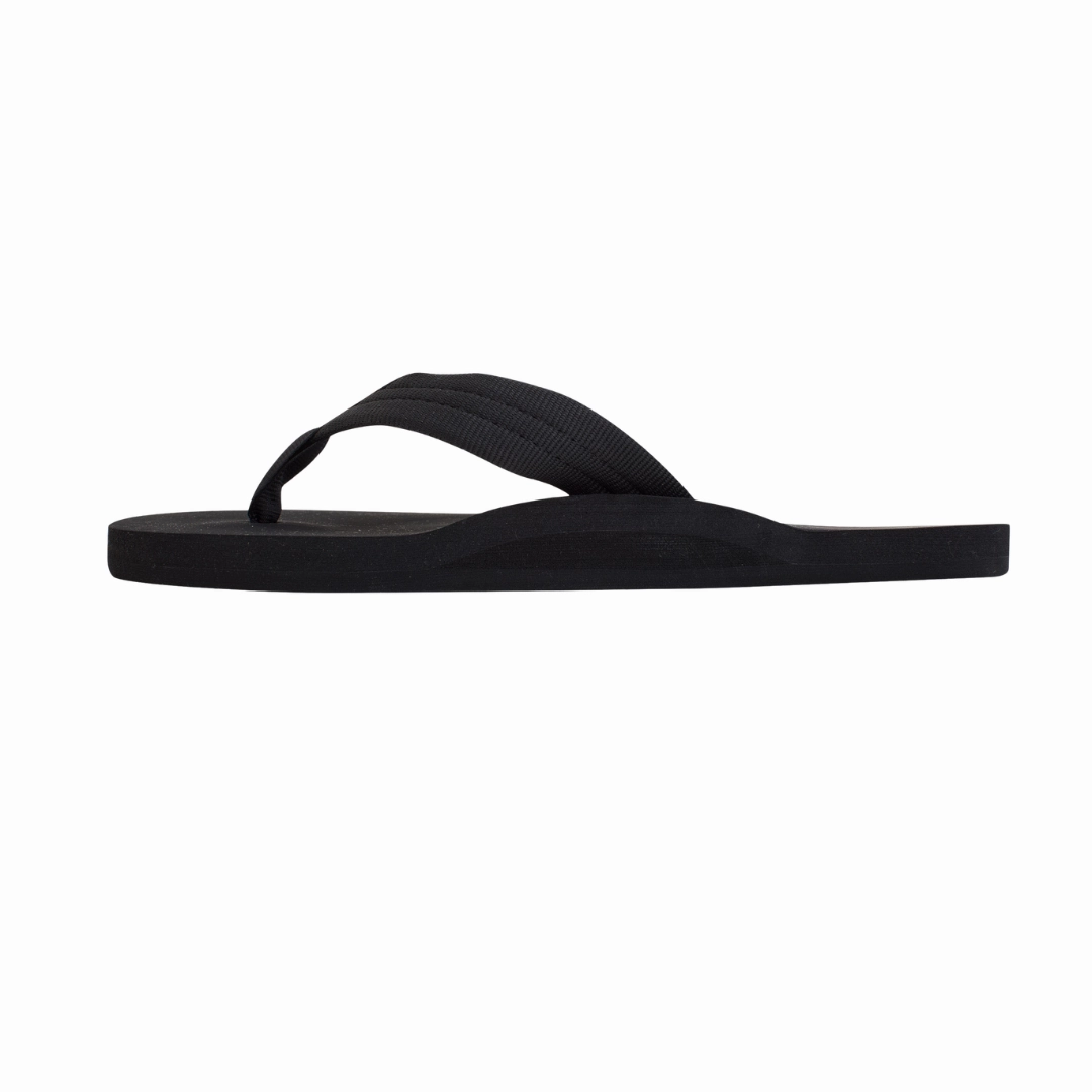 Comfy And Trendy RAINBOW 301ASTSPSM/BKBK THE CLOUD MN'S (Medium) Black/Black Leather Strap Sandals
