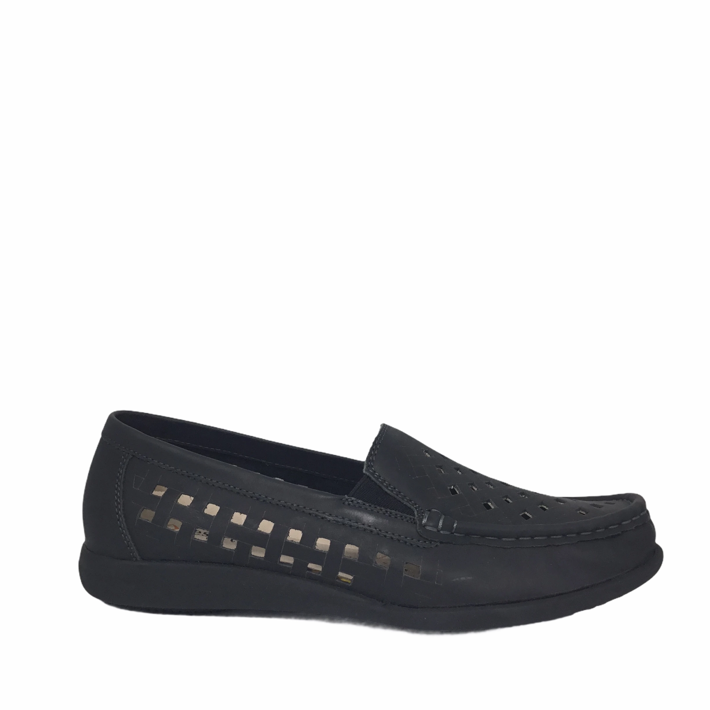 CC Resorts Taffy Black Leather Slip on Outdoor Footwear