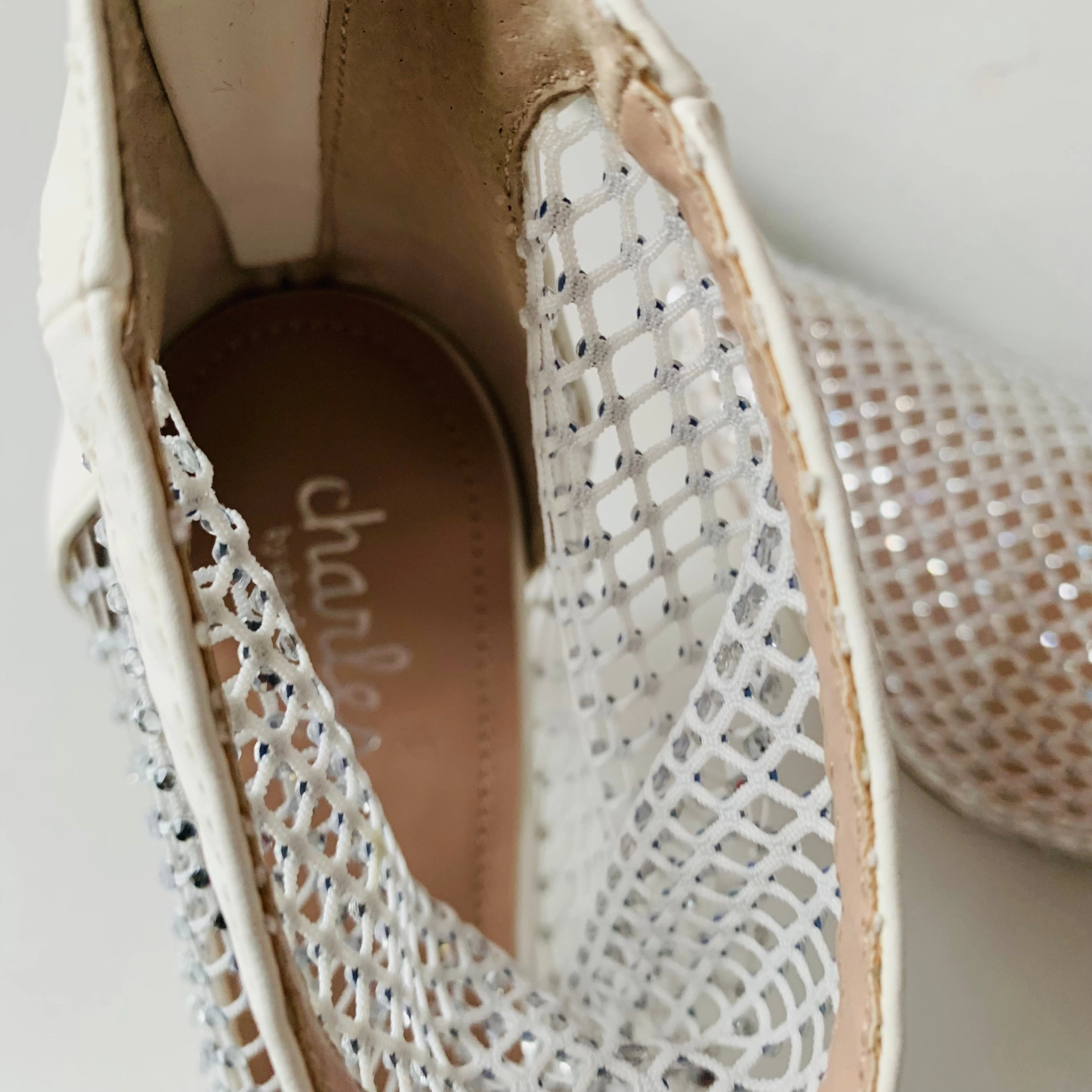 Charles by Charles David Afterhours White Mesh Bootie Size 7 New Adidas James Harden Shoes