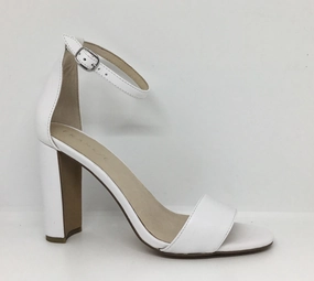 Frankie Sassy-W White Leather Heel Sleek Shape Lightweight Craft