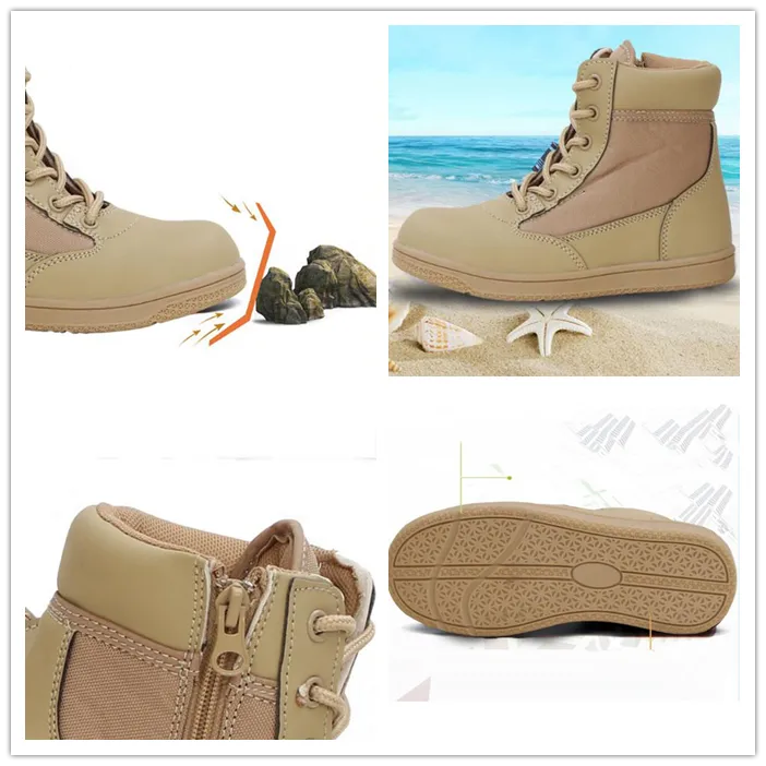 Best Waterfall Hiking Shoes Child Military Style Non-Slip Hiking  Combat Boots