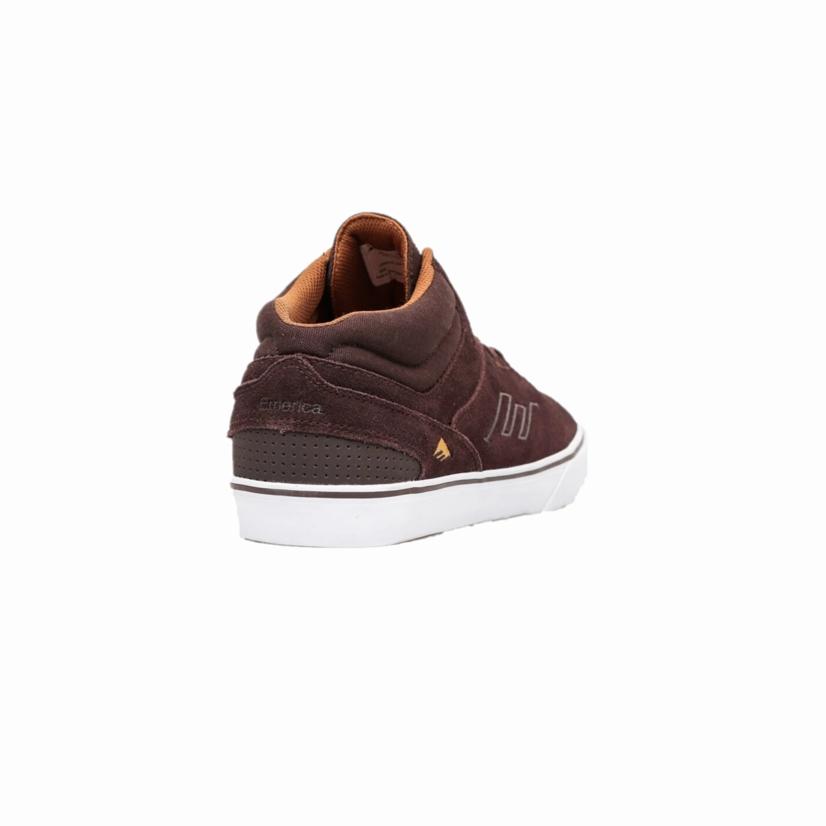 Chic Walk Campus Run EMERICA 6102000107 919 WESTGATE MID VULC MN'S (Medium) Dark Brown Leather Skate Shoes