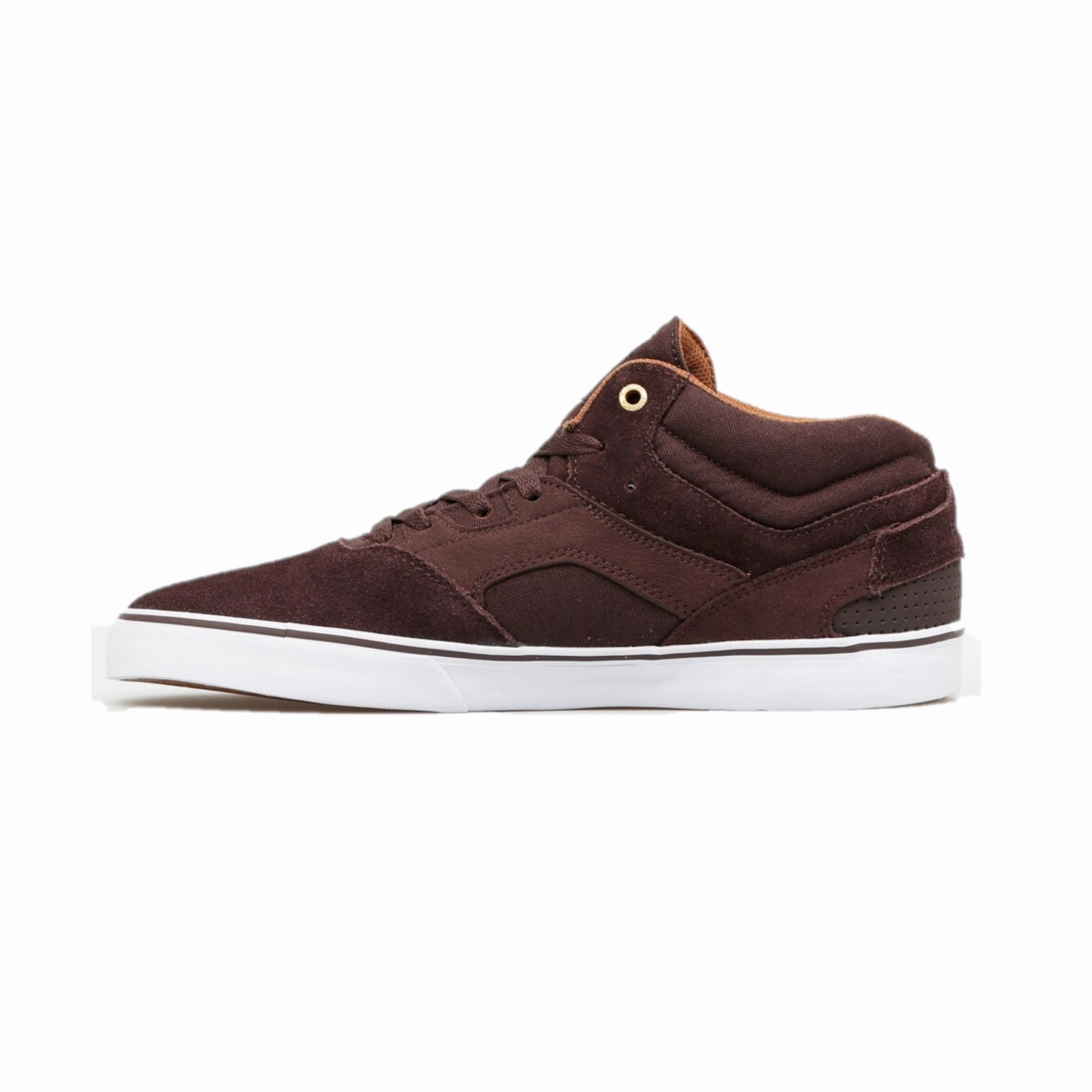 Long Wear EMERICA 6102000107 919 WESTGATE MID VULC MN'S (Medium) Dark Brown Leather Skate Shoes