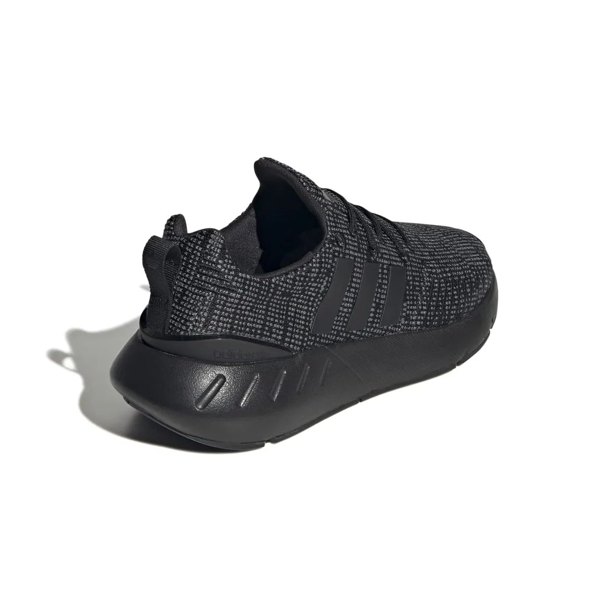 Durable Sole Long Wear Support ADIDAS GW8166 SWIFT RUN 22 JR'S (Medium) Black/Grey/White Mesh/Knit Running Shoes