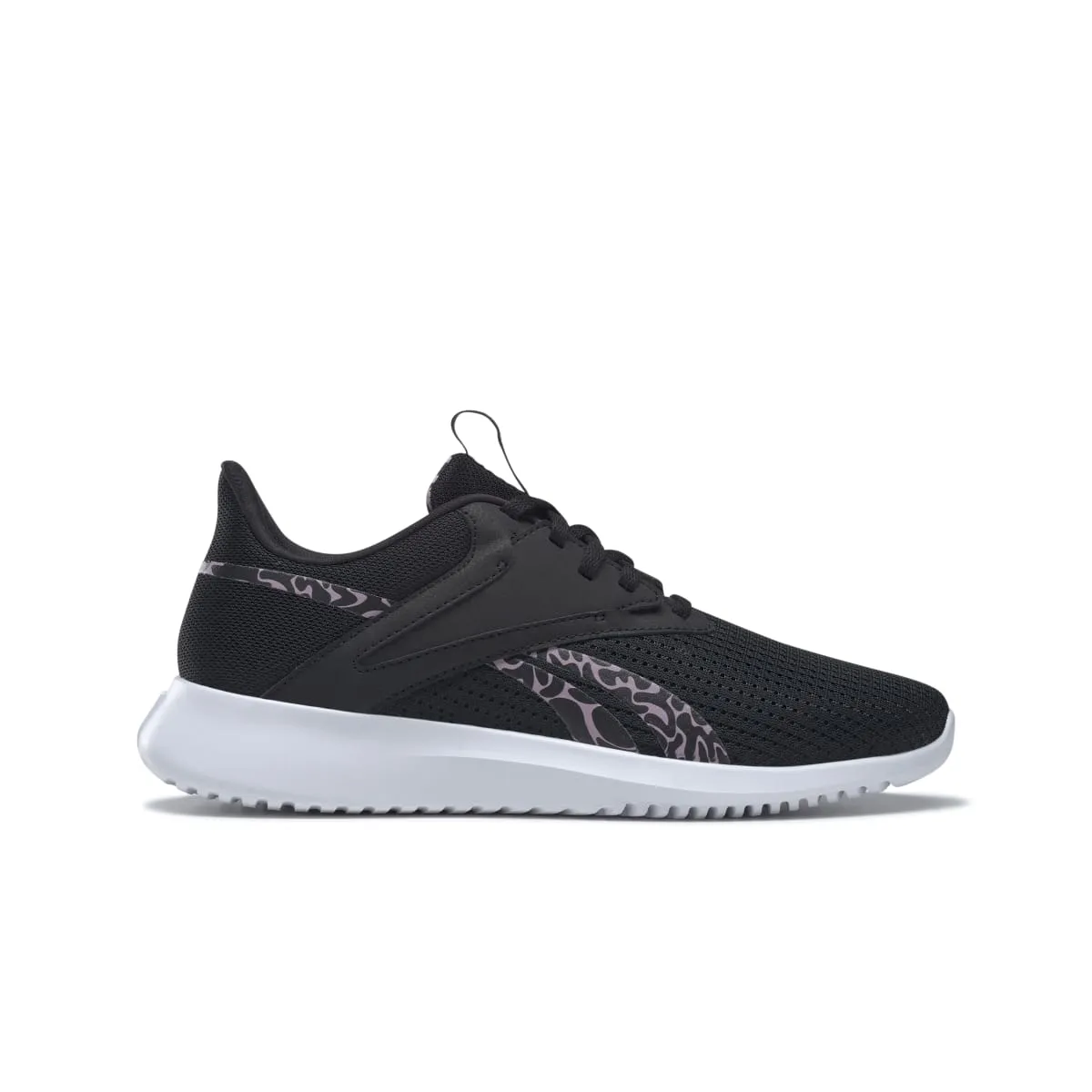 running for a way to stay free REEBOK GY4052 FLUXLITE WMN'S (Medium) Black/Lilac/Quartz Mesh Running Shoes