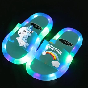 Childrens Boys Girls Slippers Cartoon Unicorn Animals Prints Best House Slippers