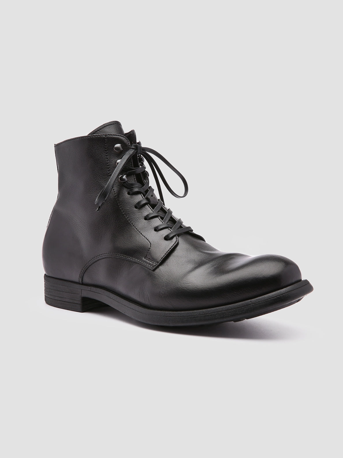 Boots Snow CHRONICLE 004 - Black Leather Ankle Boots