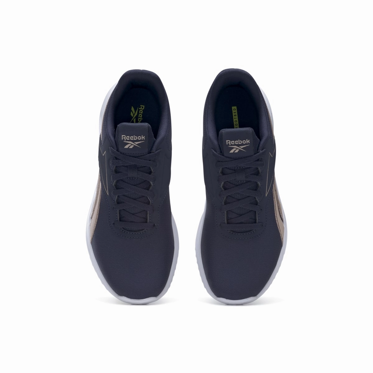 sandy beaches tennis - compatible shoes REEBOK H00891 LITE 3.0 WMN'S (Medium) Navy/Rose Gold/White Textile Running Shoes