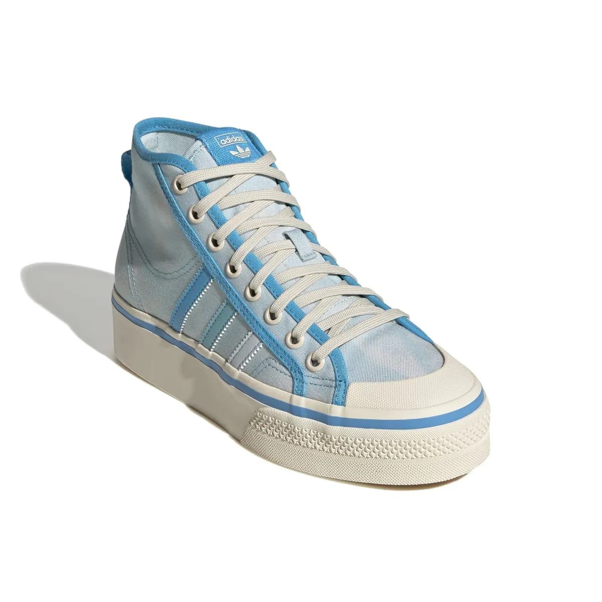 Swing Step Foot Support ADIDAS GX4604 NIZZA PLATFORM WMN'S (Medium) Blue/Pantone/White Textile Lifestyle Shoes