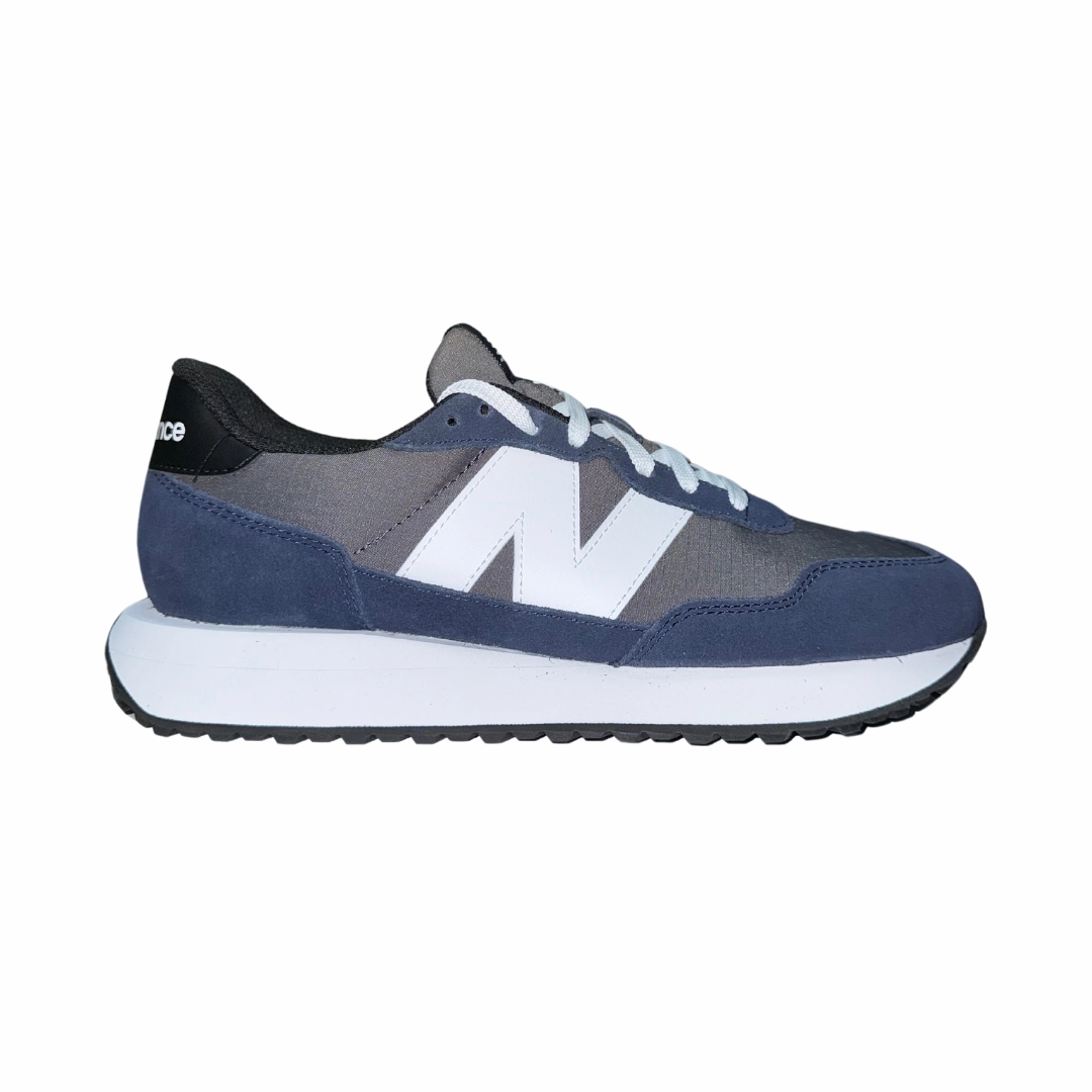 Wood Step NEW BALANCE MS237MCN 237 MN'S (Medium) Castlerock/White Leather, Suede & Mesh Lifestyle Shoes