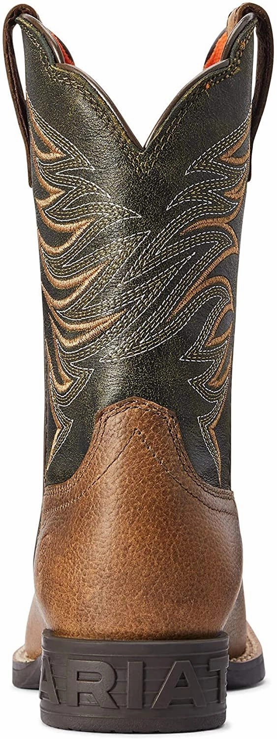 Adidas And Shoes Ariat Youth Firecatcher Alflafa Western Boot Wide Square Toe, Distressed Brown