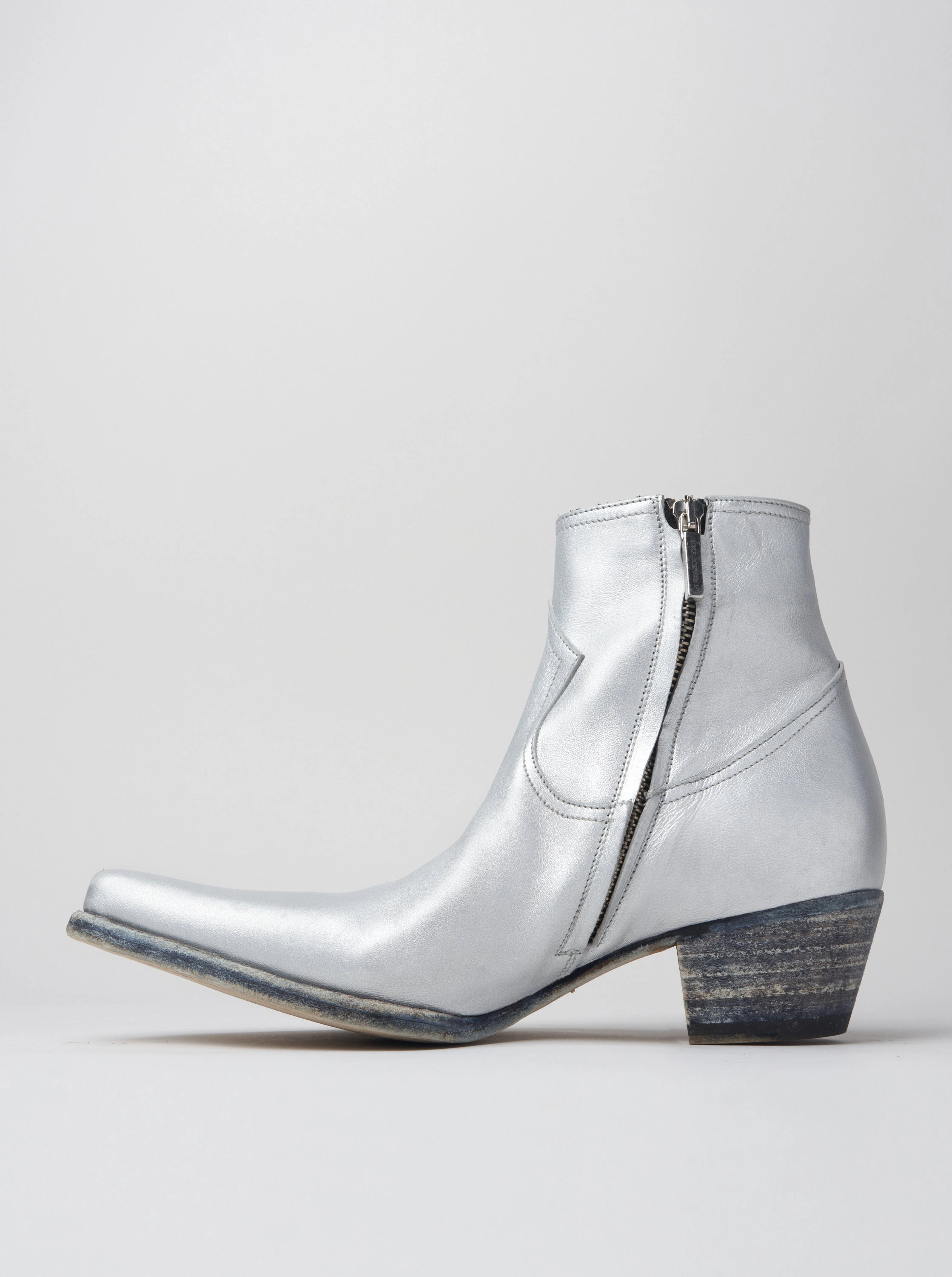 CLINT ANKLE BOOT IN DISTRESSED SILVER LEATHER Irish Setter Boots Work