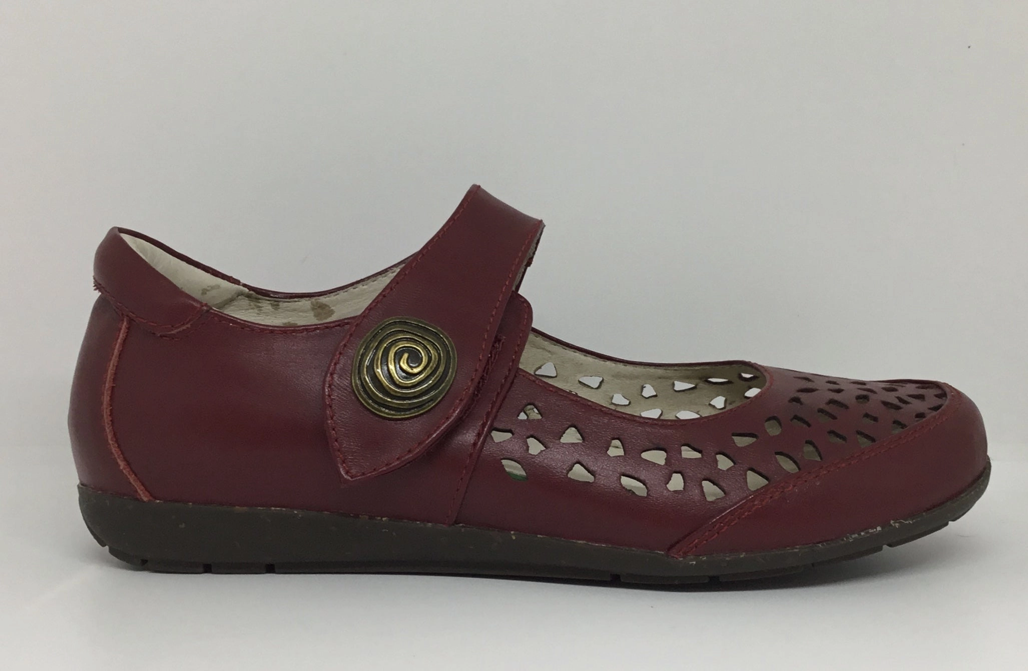 Klouds Nikita ~ Red ~ Tan ~ Leather Mary Jayne Leather Orthotic Friendly Light Walk