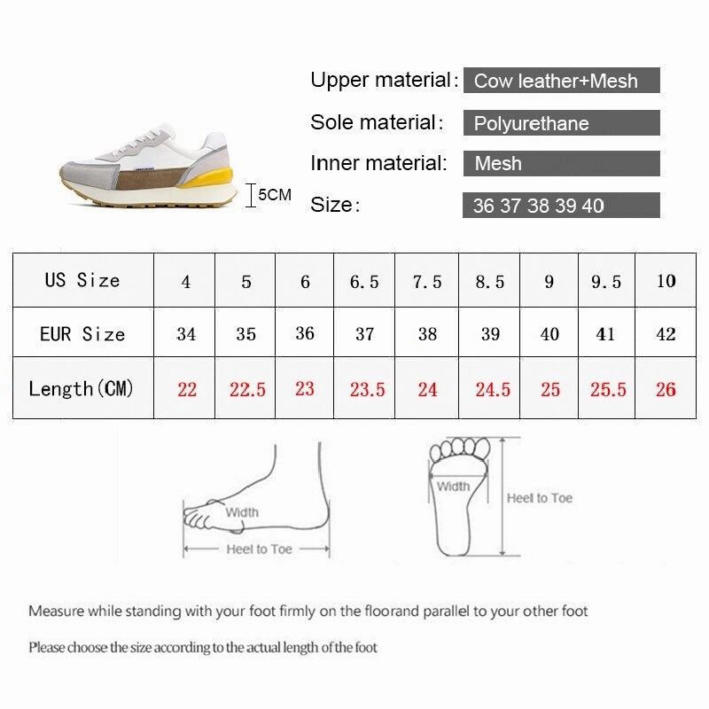 Comfort Shoes Flats Original Smile Circle Women Sneakers Flat Platform shoes Cow Leather spring fashion Reflective Breathable Thick bottom Ladies Shoes