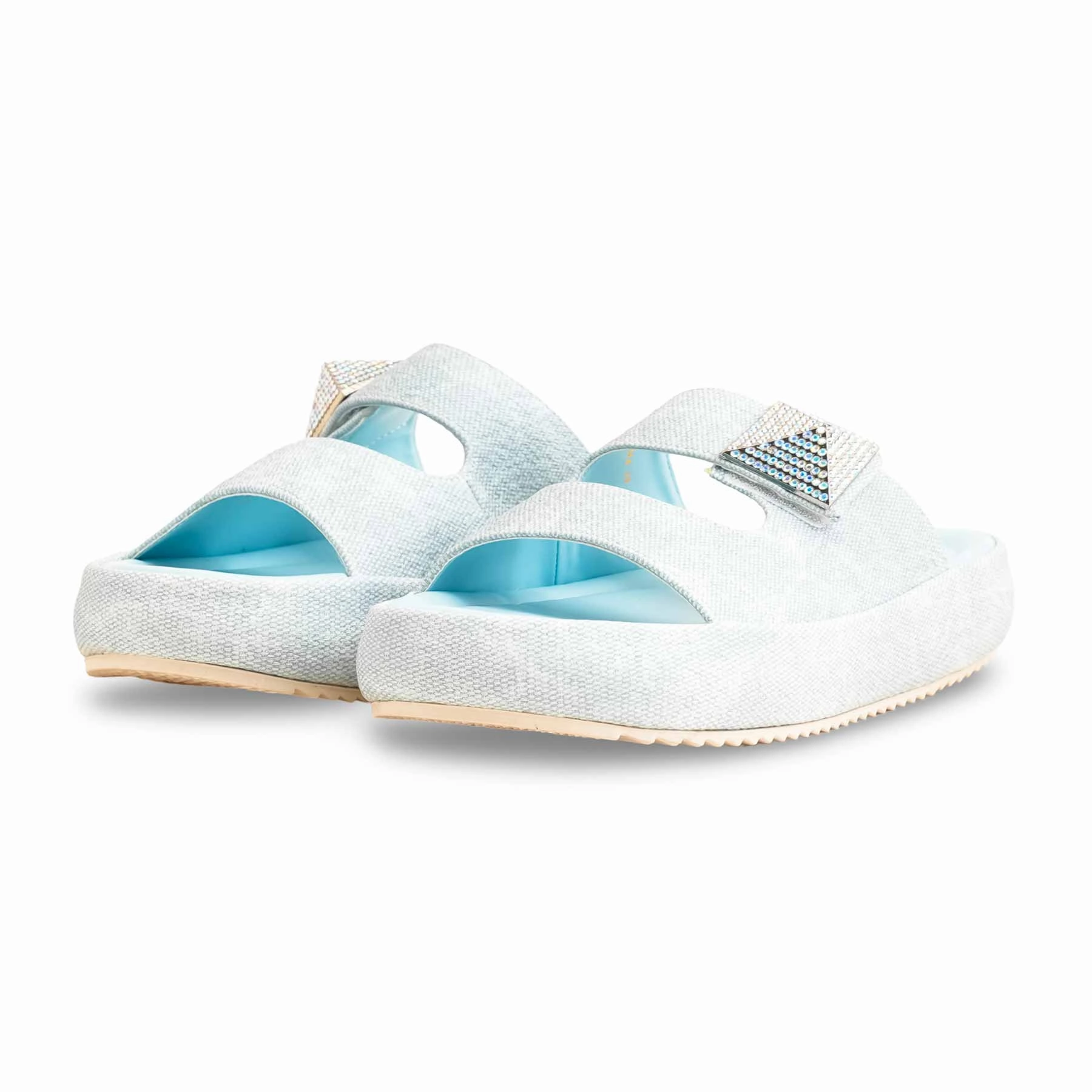 Classic Slippers Sky Blue Formal Slipper For Women PU0444