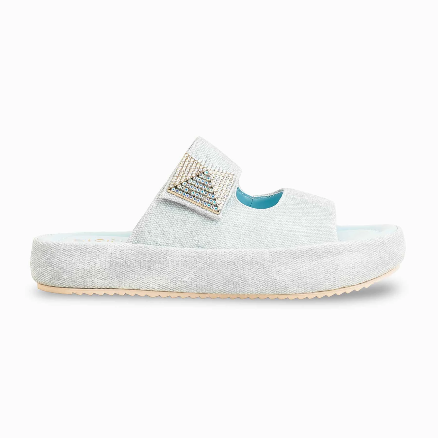 Rubby Slippers Sky Blue Formal Slipper For Women PU0444