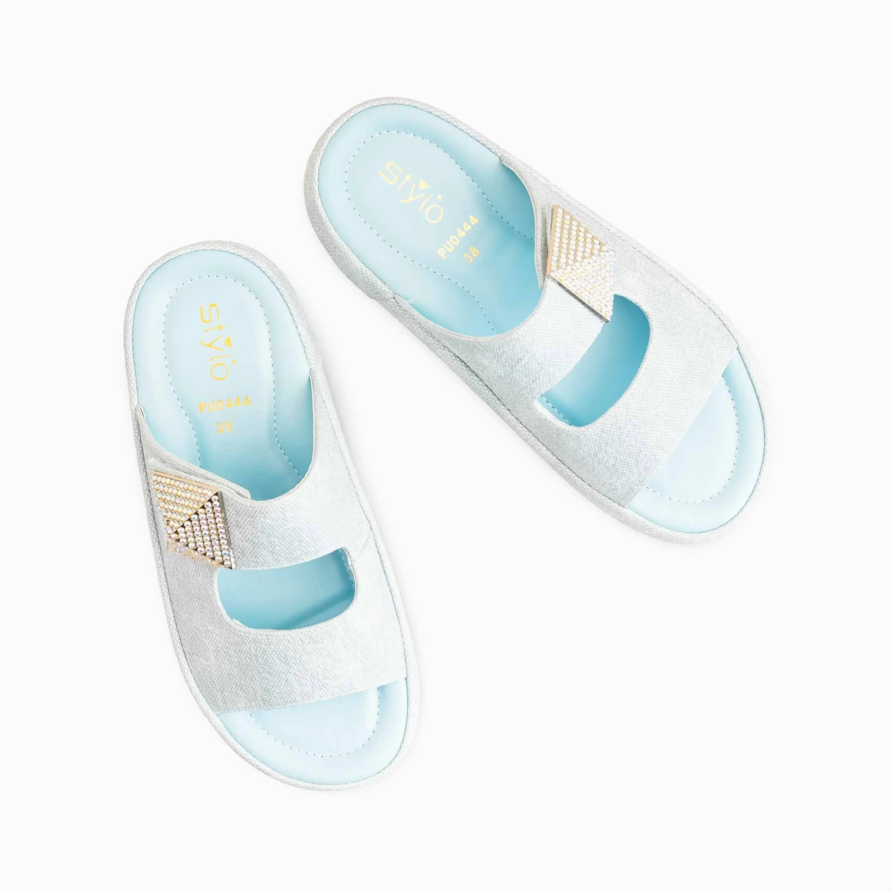 Eleanor Slides Sky Blue Formal Slipper For Women PU0444