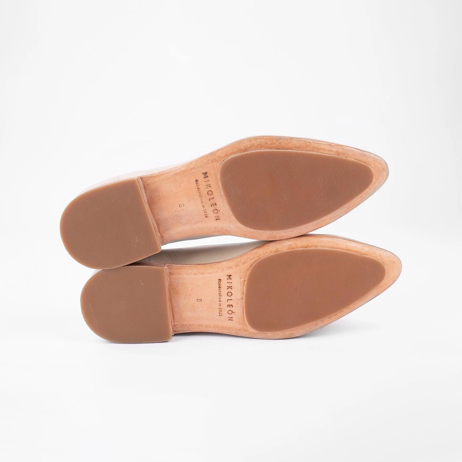 Kohls Flat Shoes MK22910  - Rumi Flats Bone [Women's Leather Shoes]
