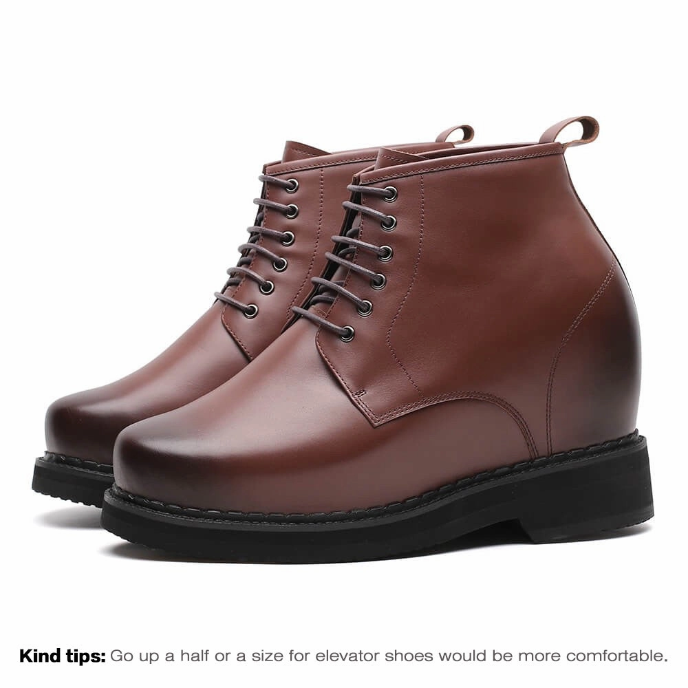 Asics Exeo Wrestling Shoes 15CM / 5.9 Inches Taller - CMR CHAMARIPA Men Taller Shoes Dark Brown Men's Elevator Shoes Leather Business Casual Shoes