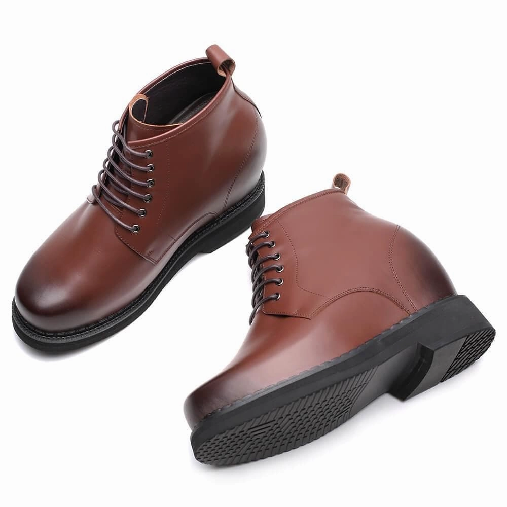 Asics Gable Wrestling Shoes 15CM / 5.9 Inches Taller - CMR CHAMARIPA Men Taller Shoes Dark Brown Men's Elevator Shoes Leather Business Casual Shoes