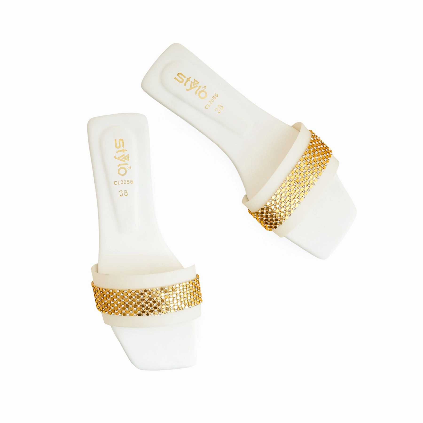 White Casual Slipper CL2056 Chinese Slippers