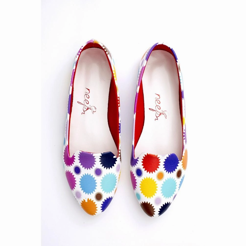 Colored Dots Ballerinas Shoes NBL219 Greek Ease Fresh Tone