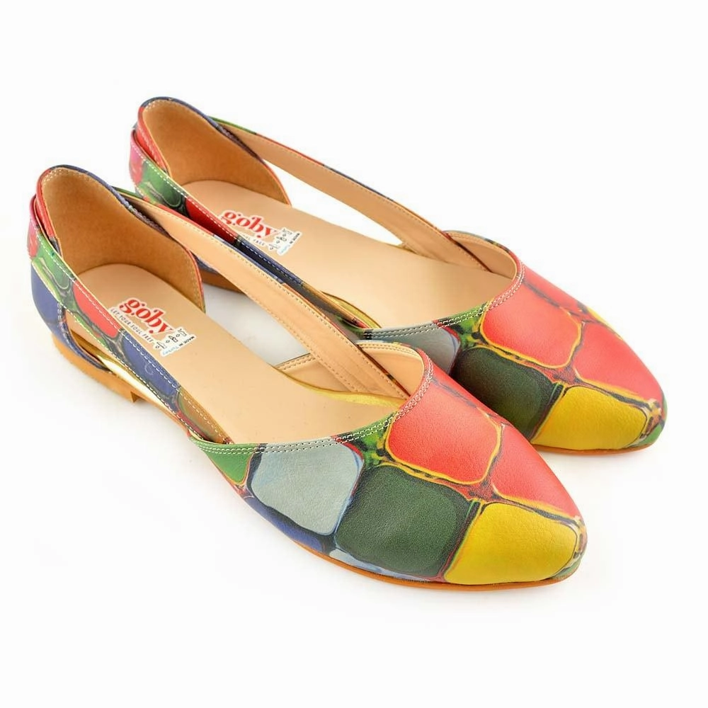 Colored Stones Ballerinas Shoes OMR7001 Meadow Glow