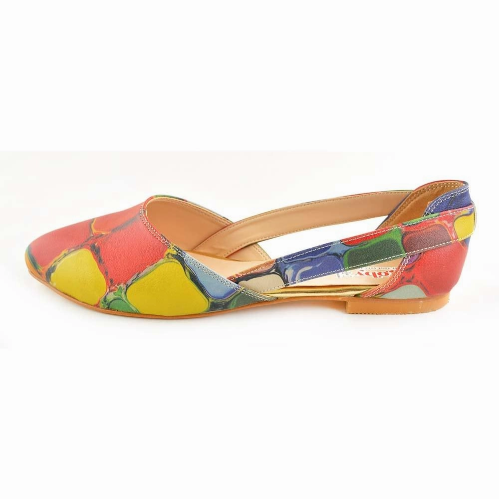 Colored Stones Ballerinas Shoes OMR7001 Padded