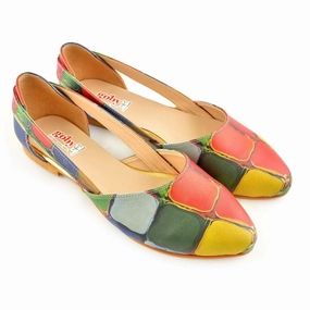 Colored Stones Ballerinas Shoes OMR7001 Meadow Glow