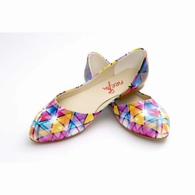 Colored Triangles Ballerinas Shoes NSS360 Dream Path Comfort Upper