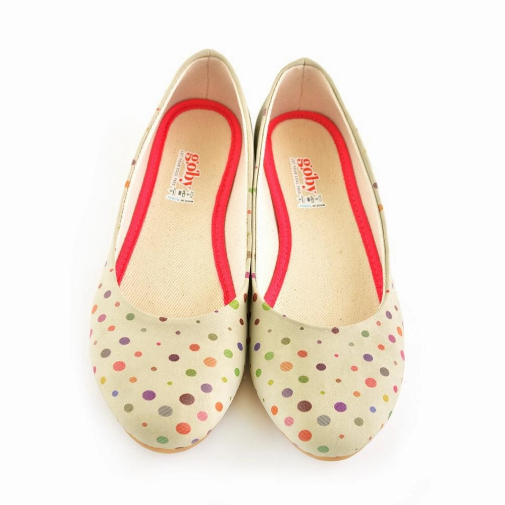 Colorful Spotted Ballerinas Shoes 1059 Fantasy Path
