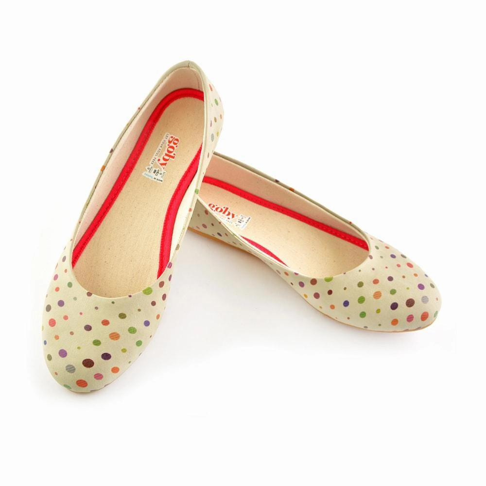 Air Dry Colorful Spotted Ballerinas Shoes 1059