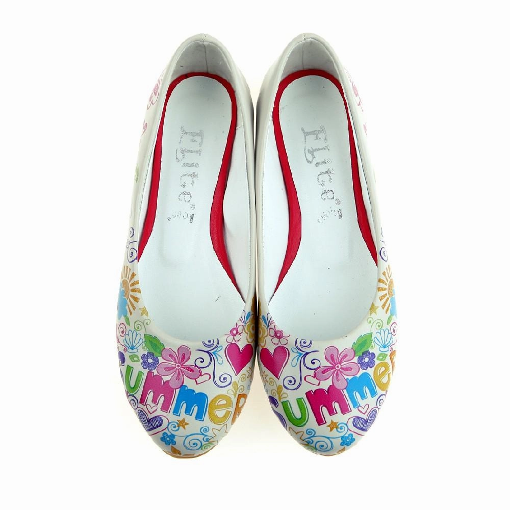 Colorful Summer Ballerinas Shoes 1067 Forest Path Toe Guard