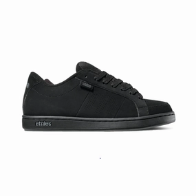 ETNIES 4101000091 003 KINGPIN MN'S (Medium) Black/Black Nubuck & Synthetic Skate Shoes Ventilated Fit Dry Comfort