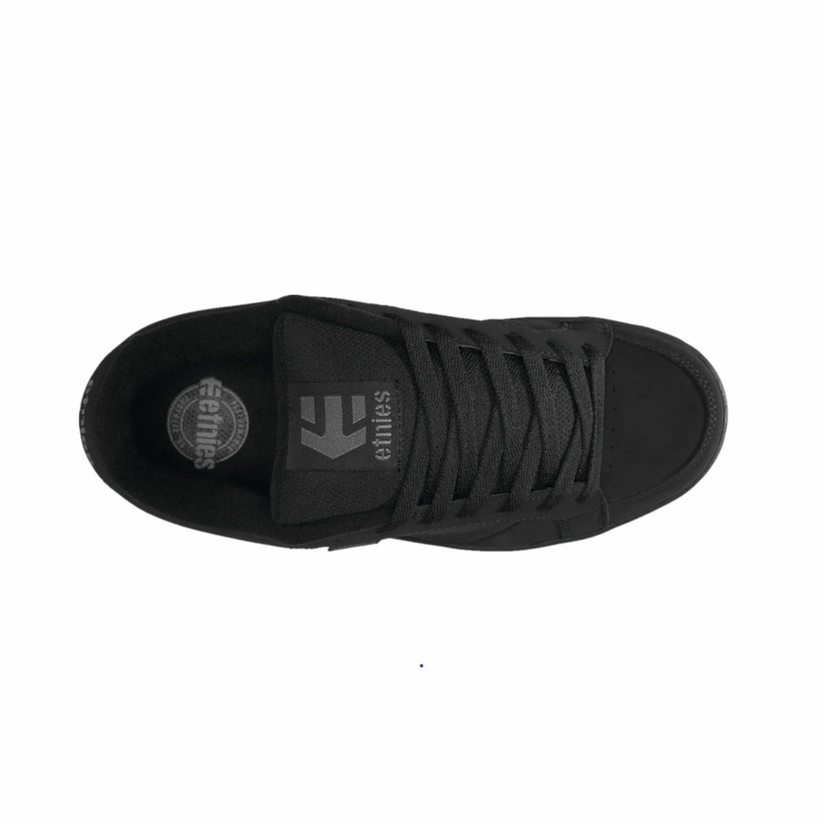 ETNIES 4101000091 003 KINGPIN MN'S (Medium) Black/Black Nubuck & Synthetic Skate Shoes Breathable mesh