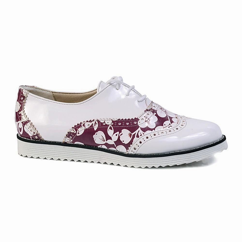 Flowers Oxford Shoes GNG302 Body Align Yoga Base