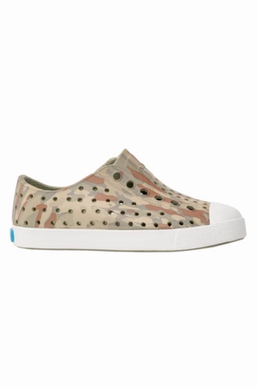 Native Jefferson Print Youth - Elm Green Color Of Tennis Shoe