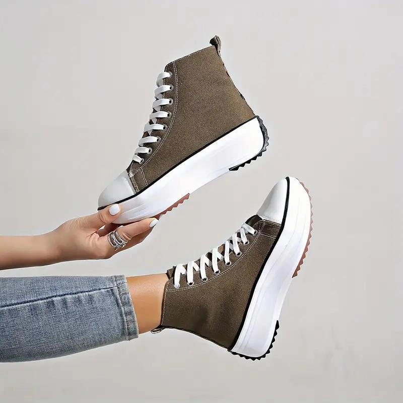 Staccato Flat Shoes High Top Fashion Trainers Women's Canvas Shoes