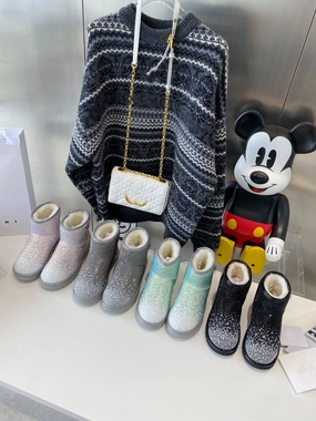 Nordstrom Snow Boots hot drill real fleece fur snow boots casual shoes women warm winter high quality 35-40