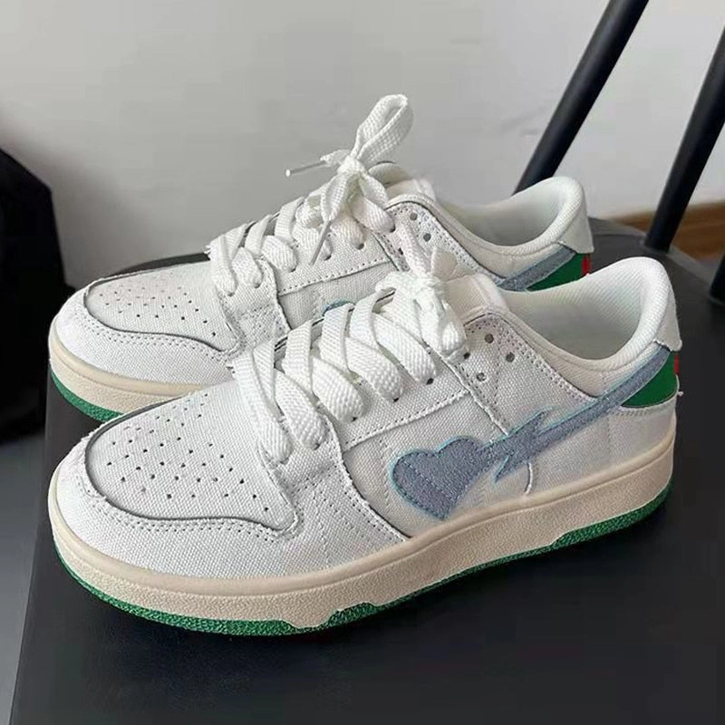 Amozae--Black Friday   Brand Women Sneakers Luxury Vulcanize Shoes Women Casual Footwear Zapatillas Mujer Light Flat Shoes Ladies Plus Size 43 44 Skull Flats Shoes