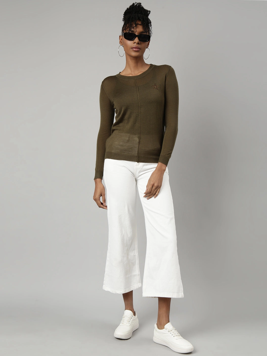 Titan Pro Work Boots Women's Olive Solid Fitted Top