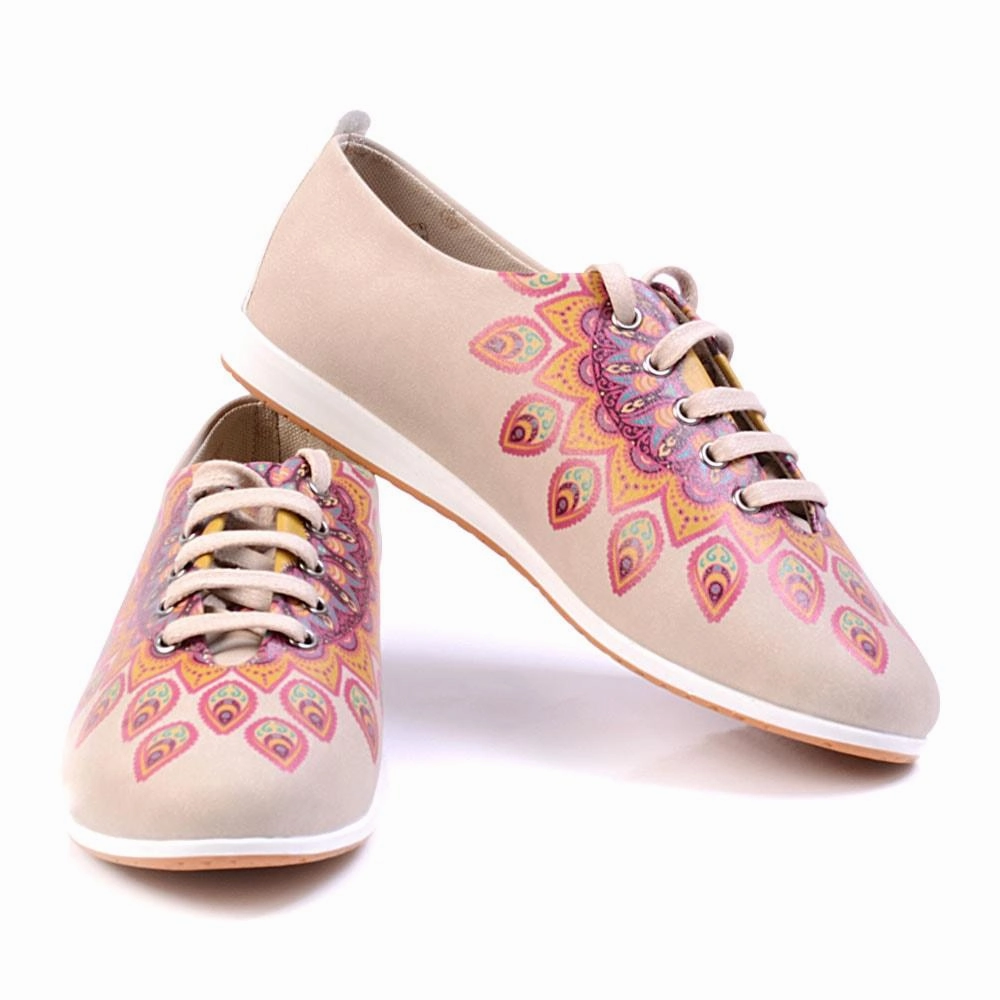 Pink Pattern Ballerinas Shoes SLV184 Smooth Soles Global Cool