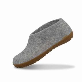 Kids friendly Shoe with natural rubber sole - honey - Grey