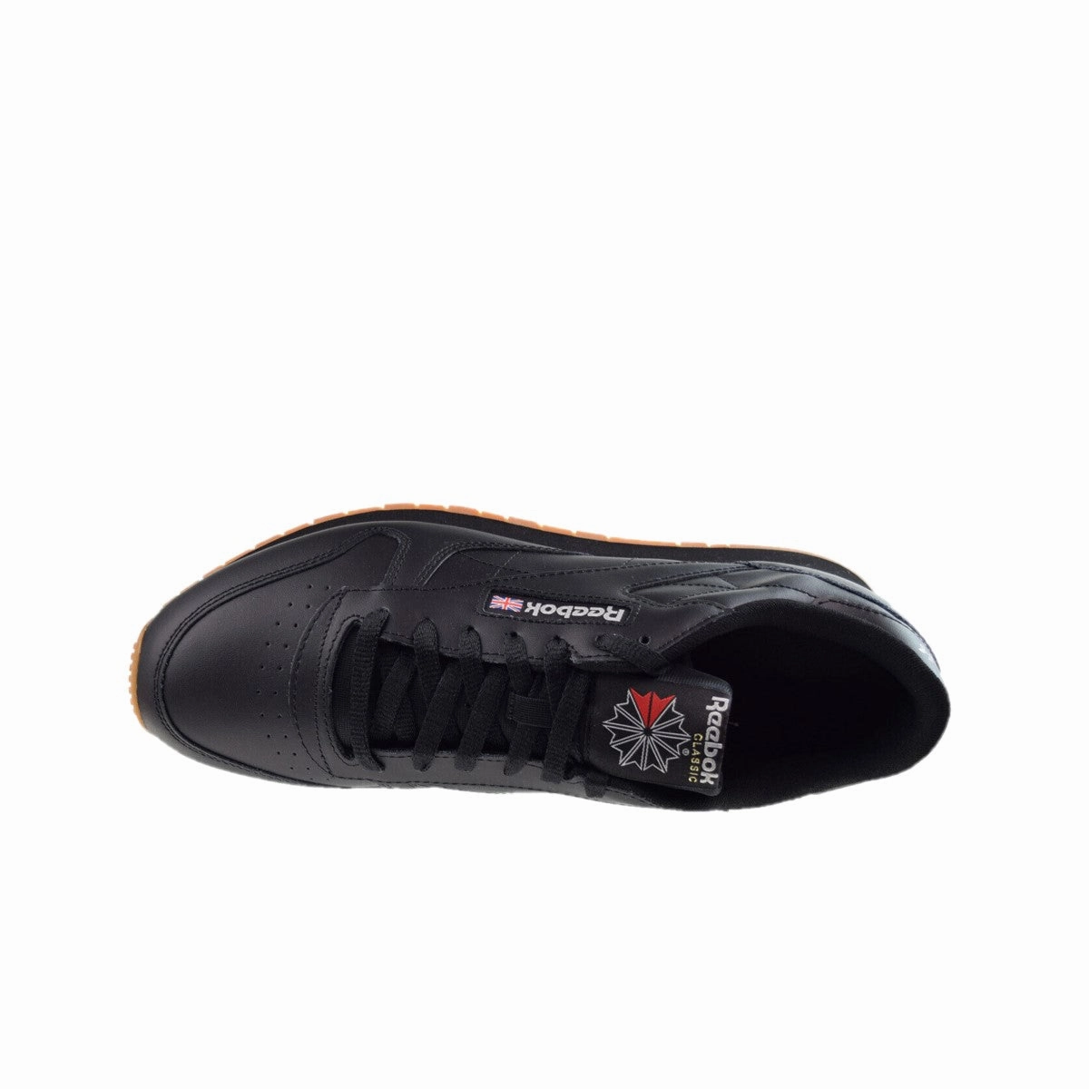 REEBOK GY0954 (100008493) CLASSIC LEATHER MN'S (Medium) Black/Grey/Gum Leather Lifestyle Shoes Classic Appeal Spin Step