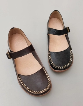 Comfortable Rounded Toe Wide Shoes for Women Flat Shoes Indonesia