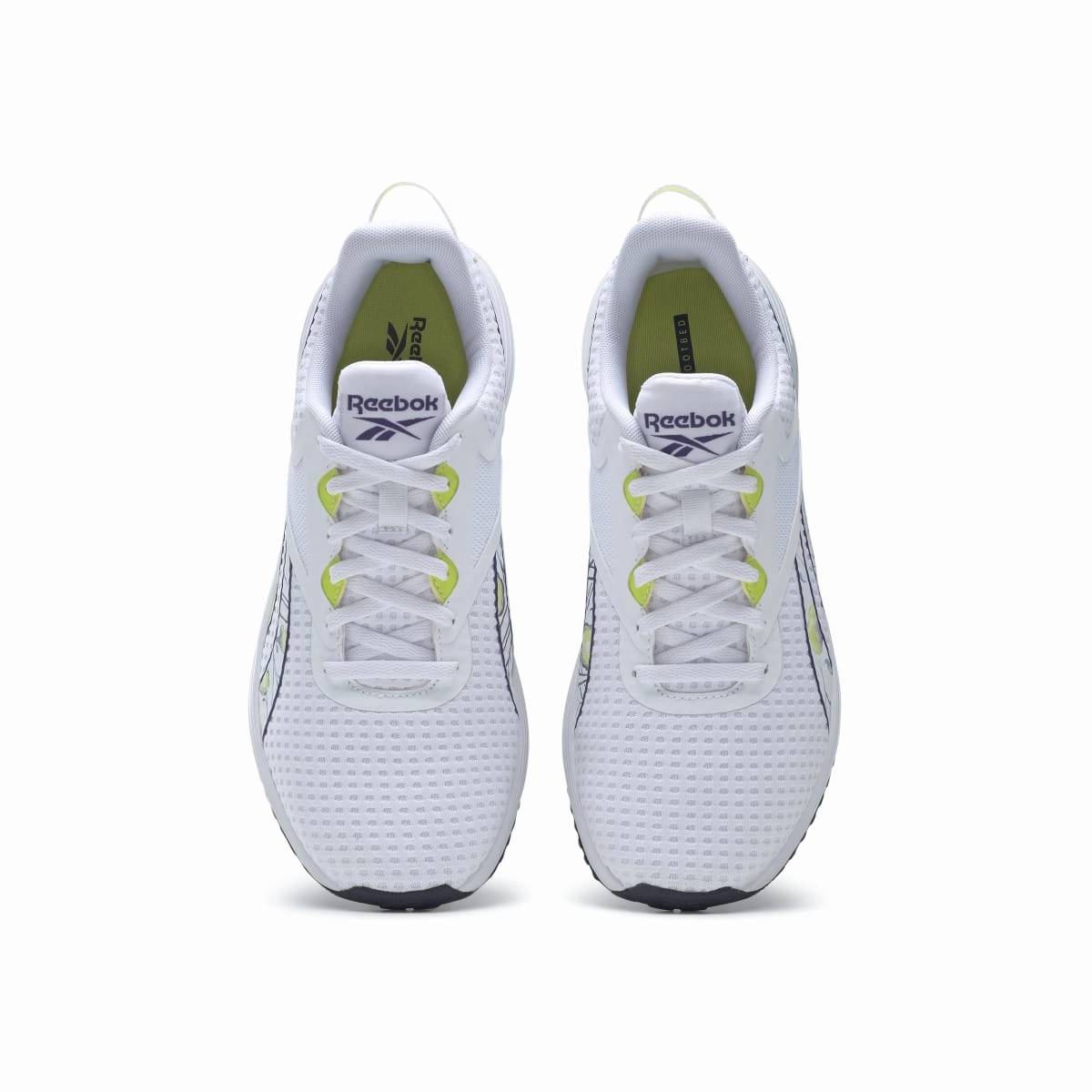 Power Moves REEBOK GY3978 LITE PLUS 3 WMN'S (Medium) White/Purple/Yellow Mesh Running Shoes