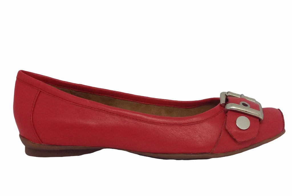 Effegie Dam ~ Taupe ~ Black ~ Red ~ ballet leather shoe Heat Day All ages