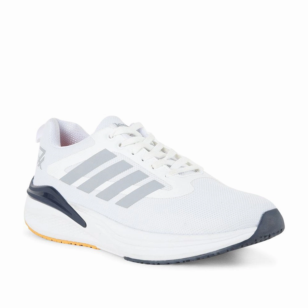 Leap7x White Sports Lacing Running Shoes For Men CAPSICO-1 By Liberty Air Monarch Iv Training Shoes