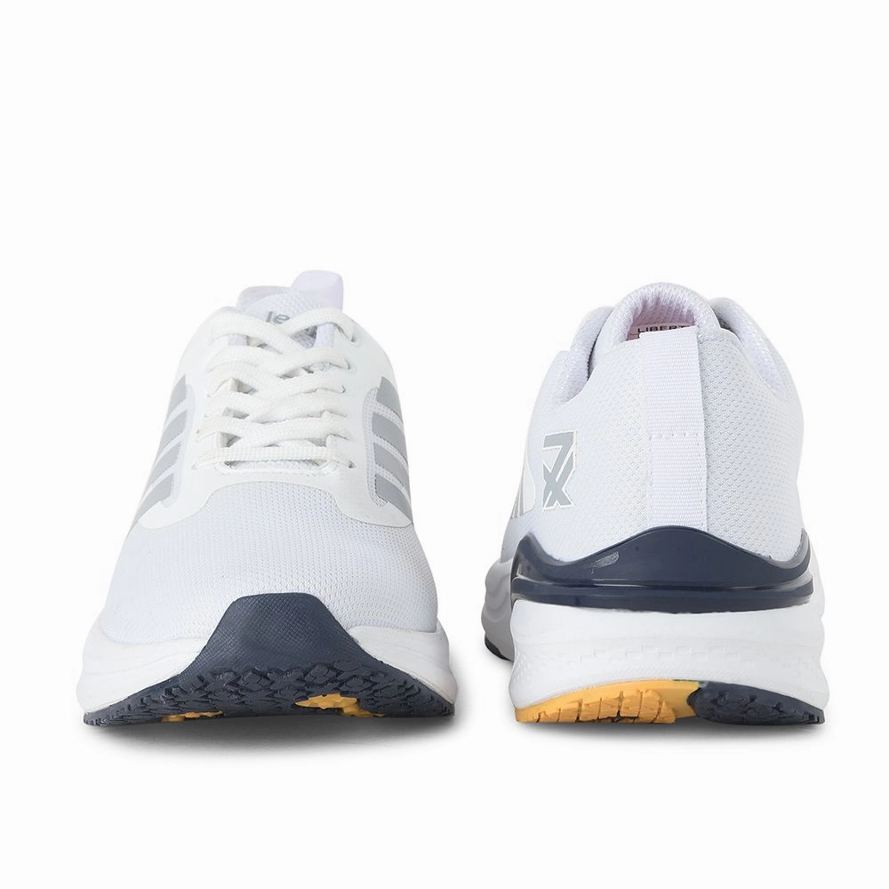 Leap7x White Sports Lacing Running Shoes For Men CAPSICO-1 By Liberty Best Nike Shoes For Training And Running